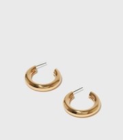 New Look Real Gold Plated Chunky Hoop Earrings